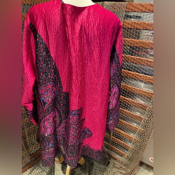 Womens Dressy Duster Jacket Coat 3X up to 5X Handcrafted Reversible  JD - Picture 3 of 16